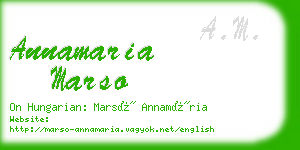 annamaria marso business card